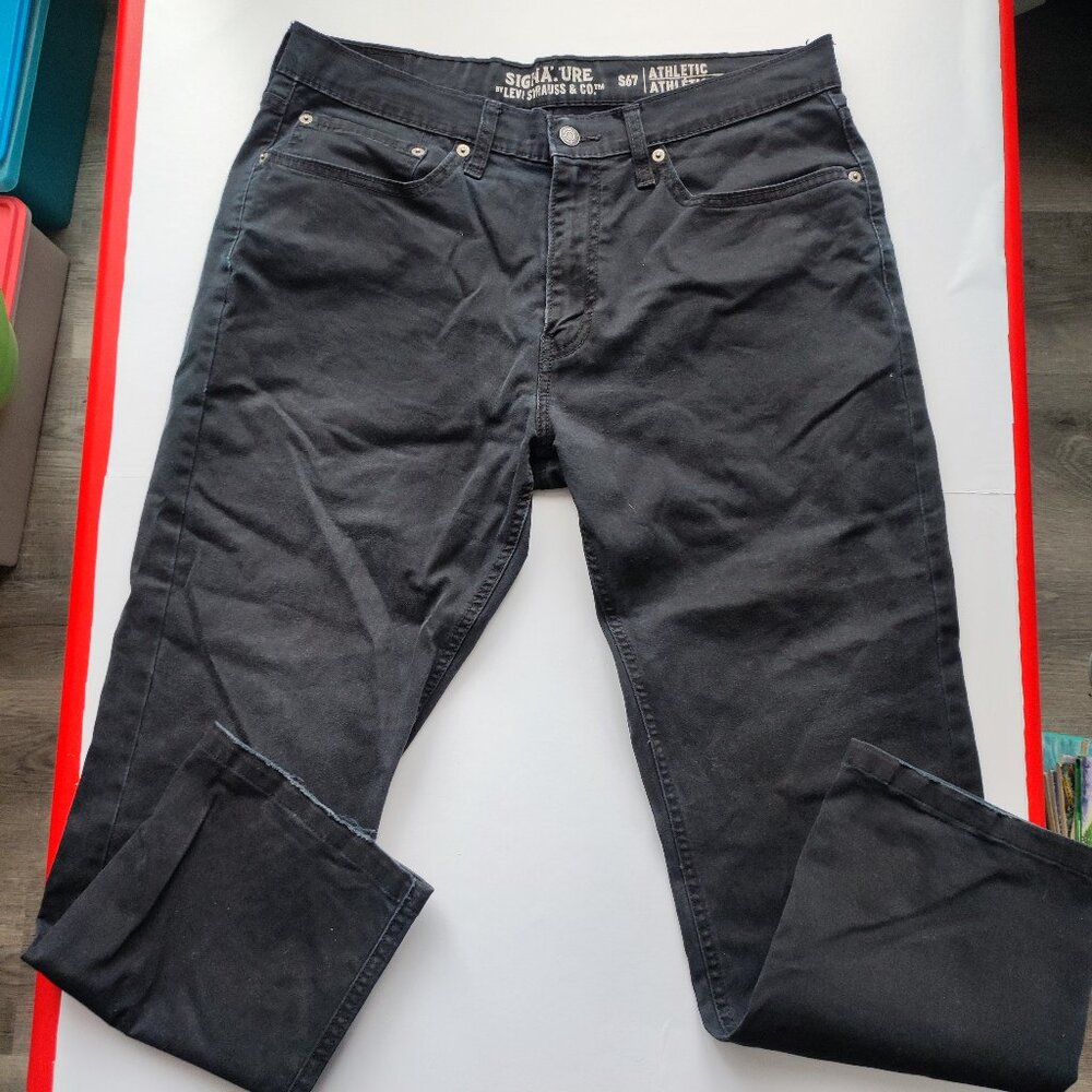Signature by Levi Strauss jeans S67 athletic black men's size W34 / L30